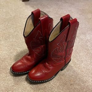 Red Cowboy Cowgirl boots Toddler size 9